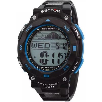Sector EX-35 Digitaal Zwarte Wijzerplaat Quartz R3251534002 100M Herenhorloge gray