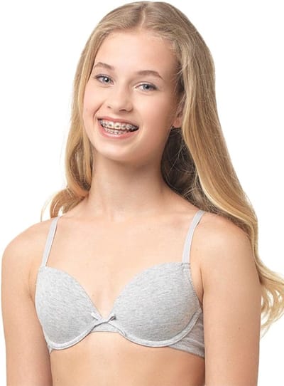 Boobs & Bloomers Anny - meisjes beugel bh - maat 75A - grijs - 30050040