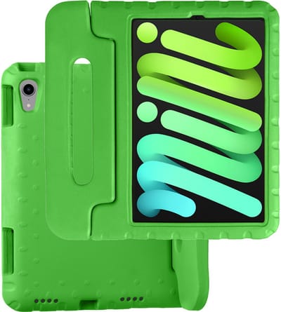 Hoesje Geschikt voor Apple iPad Mini 7 (2024) - 8.3 inch - 7e Generatie - Kinderhoes Shockproof Bumper - Kidsproof Case - Tablet Hoes - Kinder Hoes Cover - Groen
