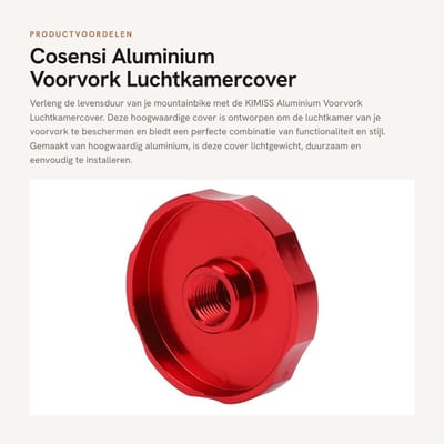 Dailygoods- Voorvork Beschermkap - Aluminium Legering - Lichtgewicht - Schokbestendig - Anodisch Geoxideerd - Hoge Prestaties - Fietsschokdemper