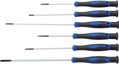 Famanu – 6-delige lange precisieset – Extra lange magnetische schroevendraaiers voor moeilijk bereikbare plekken