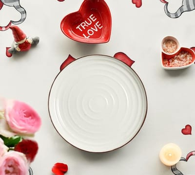 Dailygoody - Tafellinnen - Gnom - Keuken decoratie - Rood - Moederdag - Valentijnsdag - Geschikt voor eettafel - 85 x 85 cm