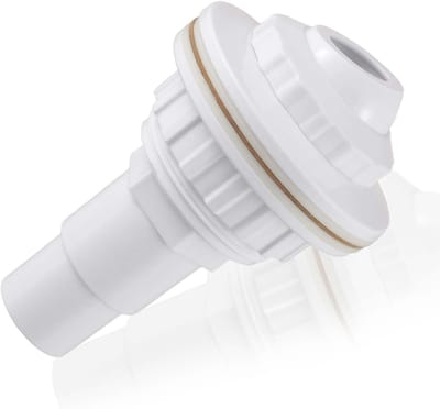 Inlaatnozzle voor wandzwembaden van staal, voor 32 mm/38 mm slangverbinding, verstelbare sproeier en standaard nozzle voor zwembaden