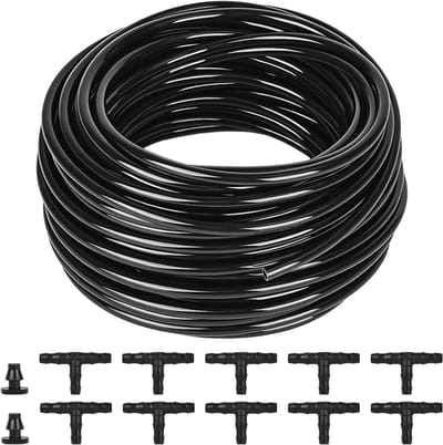 Micro-irrigatieslang - Bewateringsslang - Automatisch Tuinbewateren - Duurzaam PVC Materiaal - 20 Meter - Zwart