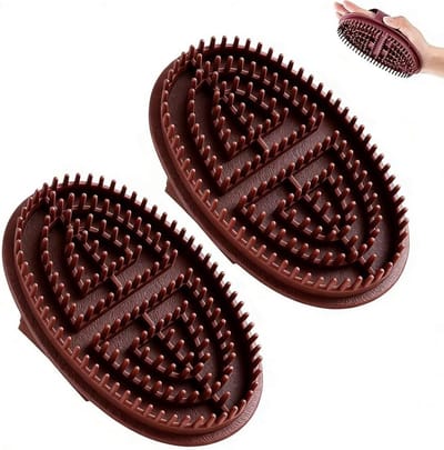 Gua Sha Set - Lichaamsmassageborstel - 2 Stuks - Ergonomisch Design voor Meridiaanmassage - Voor Sporters en Wellness - Natuurlijke Kleur