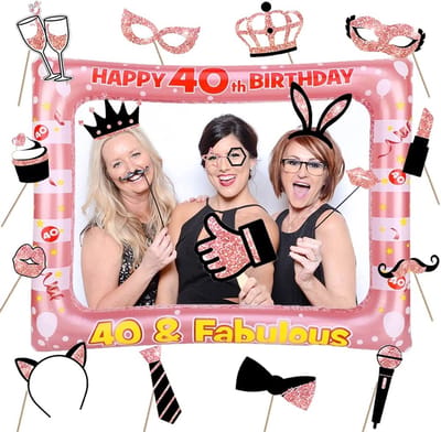 Dailygoods- Fotolijstje Opblaasbaar 57 x 70 cm - 25 Stuks - Foto-accessoires - Verjaardagsfeestje - Roségoud - Romantische Decoratie - Fotokader