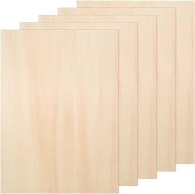 5 Pack Onbehandeld Houten Platen 40x30cm, Ideaal voor Schilderen, Houtsnijwerk en Ambachten