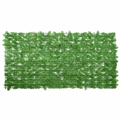 vidaXL - Balkonscherm - met - groene - bladeren - 200x100 - cm