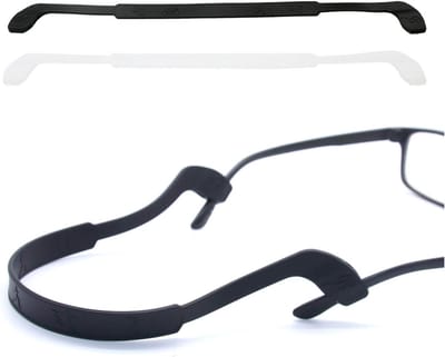 Glazenkoord voor Zonnebrillen en Brillen - Antislip Siliconen Brillenretainers - 2 Stuks, Zwart/Wit, Duurzaam en Comfortabel
