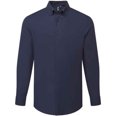 Premier Heren Supreme Oxford Formeel Overhemd Met Lange Mouwen (Marine)