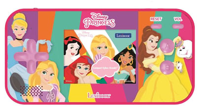 Disney prinses Compact Cyber Arcade® Pocket Gaming Console met kleuren LCD 2.5'' en 150 spelletjes waarvan 10 uit het de Princesses universum