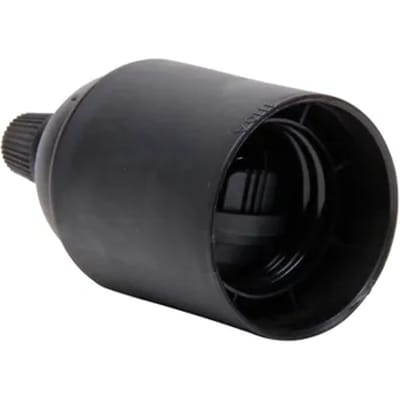 Kopp Lamphouder E27 + Trekontlasting Zwart