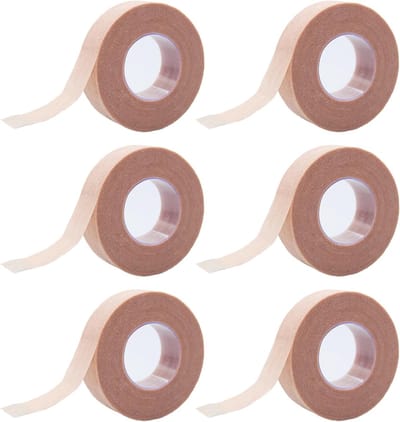 Micropore Tape voor Neus, beige Plakband voor Wimperextensions, Ademend en Waterdicht, 1.2 cm x 9.14 m