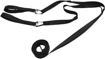 Skitrainings Touw - Leerhulp Kinderen - Veilig Leren Skiën - Verstelbaar Harnas - 26 x 12 x 5 cm - Zwart