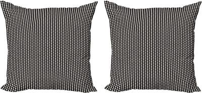 ABAKUHAUS Art Deco decoratieve kussenhoes, 2 stuks, modern accent, dubbelzijdige digitale print, 50x50 cm, colagrijs en ivoor