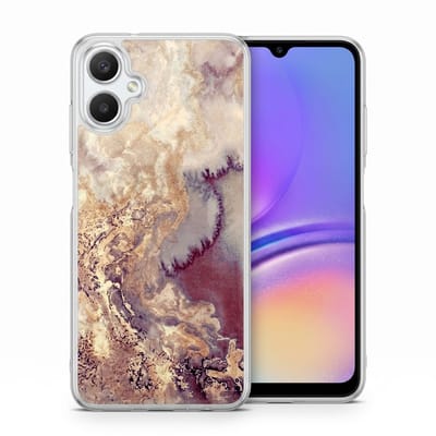 Geschikt voor Samsung Galaxy A06 Hoesje - Marmer Design - Shockproof Telefoonhoes - Transparante Back Cover Roze