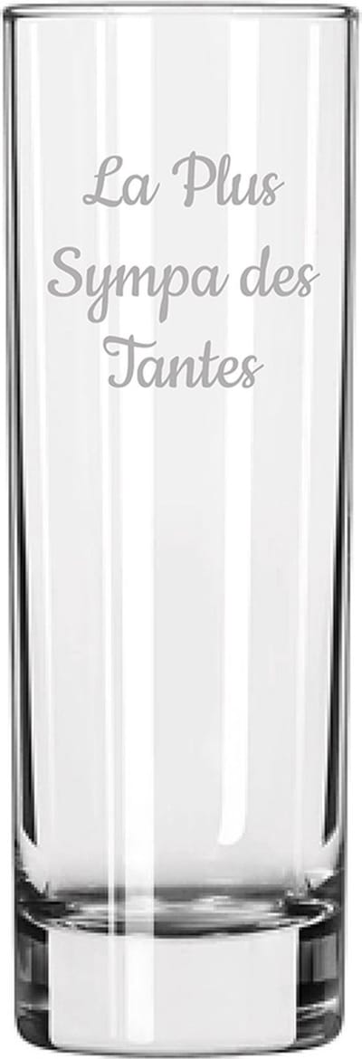 Longdrinkglas gegraveerd - 22cl - La Plus Sympa des Tantes