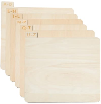 Dailygoody - Vinyl record organizer - Houten album divider - 6 stuks