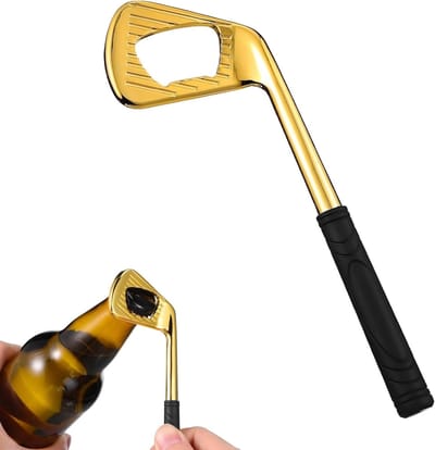 Golf Club Vormige Flesopener - Gouden Bierflesopener - Draagbare Metalen Flesopener Voor Golf Fans En Thuisgebruik