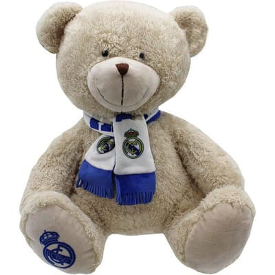 Real Madrid mascotte teddybeer club pluche speelgoed 35 cm M-31-RM veelkleurig