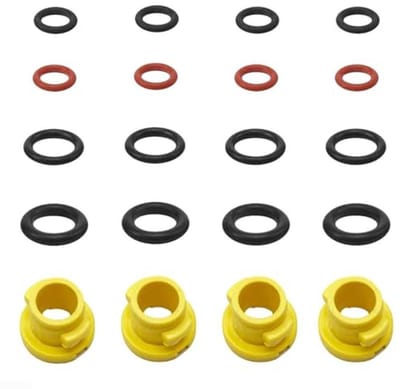 Hogedrukreiniger Afdichtingen - O-ringen - Lekkage Vrij Maken - Hoge Temperatuur Siliconen - Set van 20 - Zwart