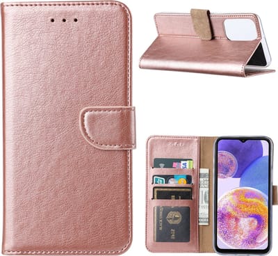 Hoesje Geschikt Voor Samsung Galaxy A23 (4G) Hoesje Rose Goud – Hoesje Geschikt Voor Samsung Galaxy A23 (4G) hoesje – Hoesje Geschikt Voor Samsung Galaxy A23 (4G) case – A23 (4G) Bookcase - Ntech