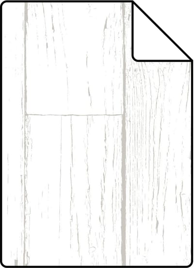 Proefstaal Origin Wallcoverings behang sloophout planken ivoor wit - 26,5 x 21 cm - 347551-S