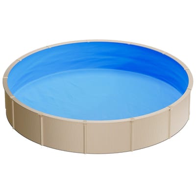 Bâche de piscine 350,5 cm, Bâche de piscine ronde UniBead pour hauteur de paroi de 120 cm, Vinyle épais de qualité supérieure, Installation facile avec rustines étanches, pour acier