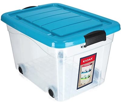 Kunststof Opbergcontainer met Wieltjes - 40 Liter - Ideale Organizer voor Speelgoed, Kleding en Meer