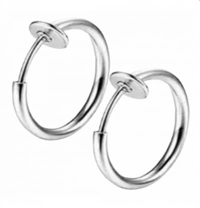Klem Oorringen- 12 mm zilverkleur- Kinderen- geen gaatje- Charme Bijoux