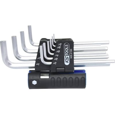 KS Tools 920.2150 Inbus Haakse schroevendraaierset 1/16 inch, 5/64 inch, 3/32 inch, 1/8 inch, 5/32 inch, 3/16 inch, 7/32 inch, 1/4 inch, 5/16 inch,