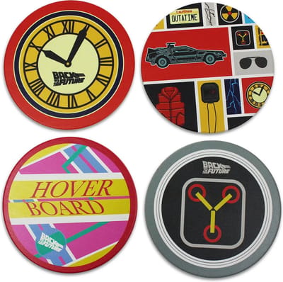 Back to the Future - Set van 4 keramische onderzetters