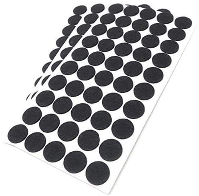 150 Zelfklevende Viltglijders - Meubel- en Vloerbescherming - Rond - Ø 22mm - Zwart