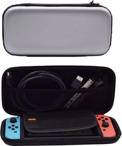 CHPN - Opberghoes geschikt voor Nintendo OLED - Opbergtasje voor Switch (OLED) - Grijs - Handig hoesje voor onderweg