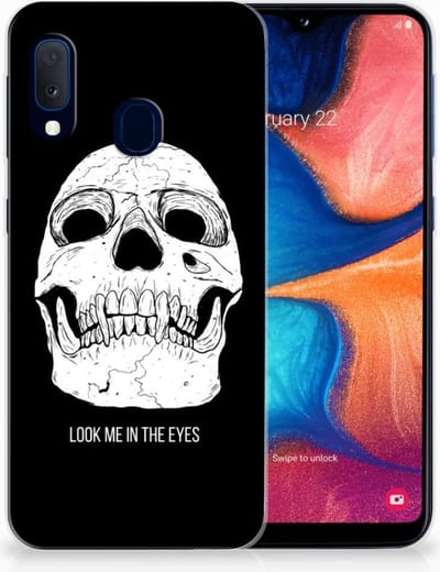 Silicone Back Case Samsung Galaxy A20e Skull Eyes