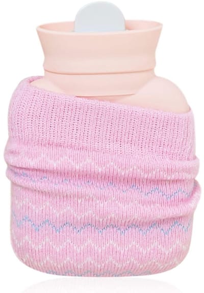 Zylo® Oplaadbare Kruik - Elektrische Kruik - 1x320ml - met Gebreide Mouwen - 20x15x1cm - Roze