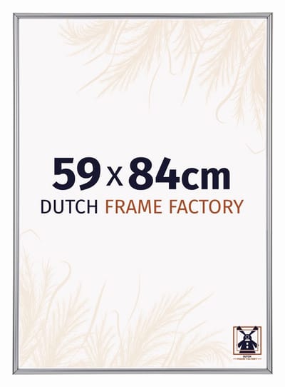 Fotolijst 59x84 cm - Kunststof - Zilver Hoogglans - Angers