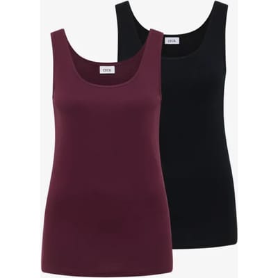 Basic top met ronde hals in een 2-pack