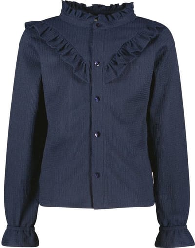B.Nosy Meisjes blouse - Beau - Navy blauw