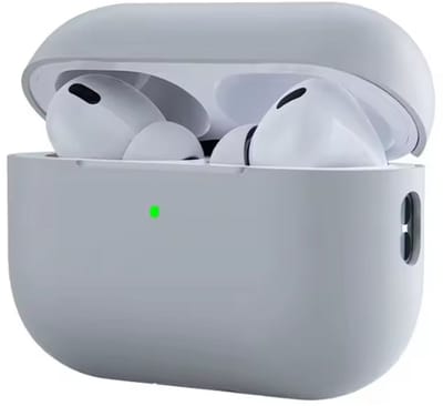 New Age Devi - Siliconen case - geschikt voor Airpods Pro - Licht-Grijs