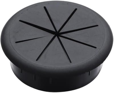 Bureau Kabel Doorvoer - Draadgat Cover - Werkplek Organiseren - Flexibele Opening - 60 mm - Zwart