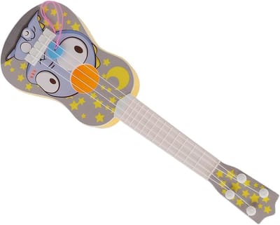 Speelgoed Ukelele - Muziekinstrument Kinderen - Muziek Leren Spelen - Verstelbare Snaren - 43 x 13 x 6 cm - Geelachtig