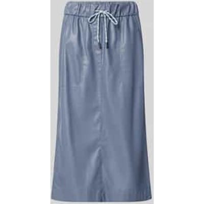 Midirok in leerlook met steekzakken