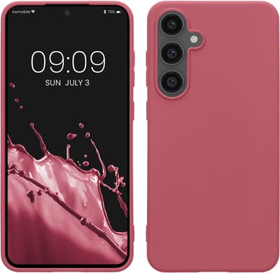 kwmobile telefoonhoesje geschikt voor Samsung Galaxy S24 FE - Hoesje voor smartphone - Back cover in donkerroze