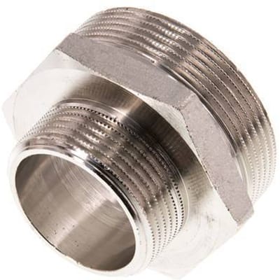G 2'' x G 1 1/4'' Vernikkeld Messing Borstnippel 16 Bar - FL2S-M-BN-200G-114G