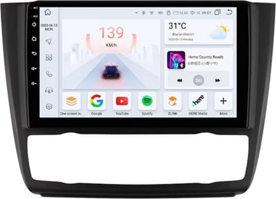 Autoradio met bluetooth - Carplay - Voor BMW 1-Serie (E87, E81, E82, E88) (2004-2011) - Geschikt voor Apple en Android - Stereo - Navigatie - Navigatiesysteem auto - 3GB 32GB
