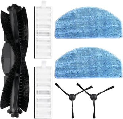 Vervangende Onderdelen Accessoires geschikt voor Laresar L6 Pro geschikt voor Laresar Evol 3 Robot Stofzuiger Mop Pads Filter, Inclusief Hepa Filters Mops Borstels