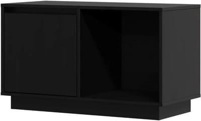 TV-kast Grenenhout - Lowboard Dressoir - Woonkamer Organisatie - Flexibele Deurmontage - 74 x 35 x 44 cm - Zwart