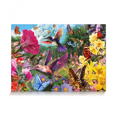500 stukjes Puzzel-Hummingbird Paradise-Steve Read-Kleurrijke Natuurpuzzel met Kolibries en Vlinder