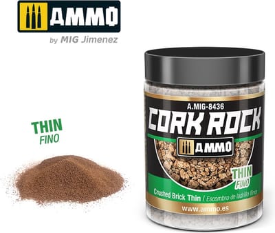 AMMO by Mig Jimenez Modelbouwdecoratie - MIG 8436 Cork Rock Crushed Brick - Thin - Terraform - 100ml Effecten potje